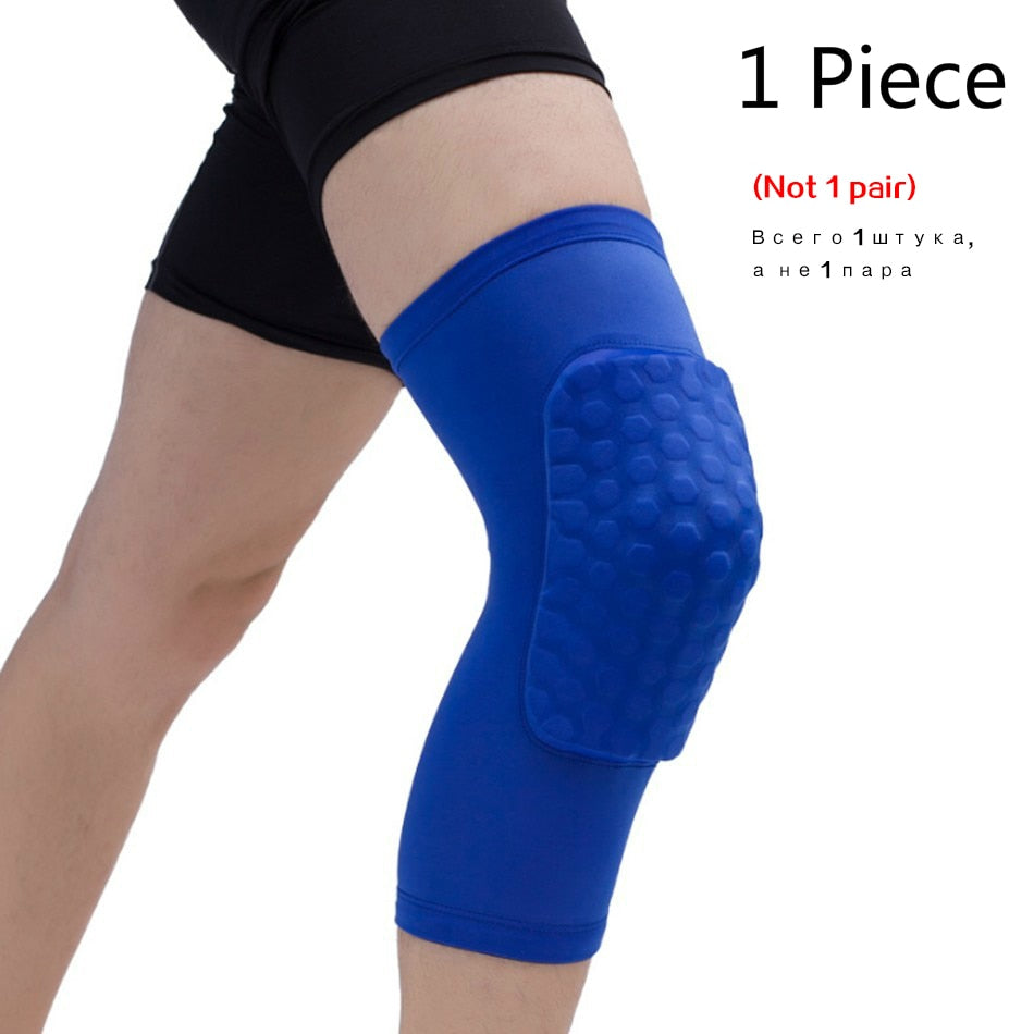 WorthWhile 1PC Basketball Knee Pads Protector Compression Sleeve Honeycomb Foam Brace Kneepad Fitness Gear Volleyball Support