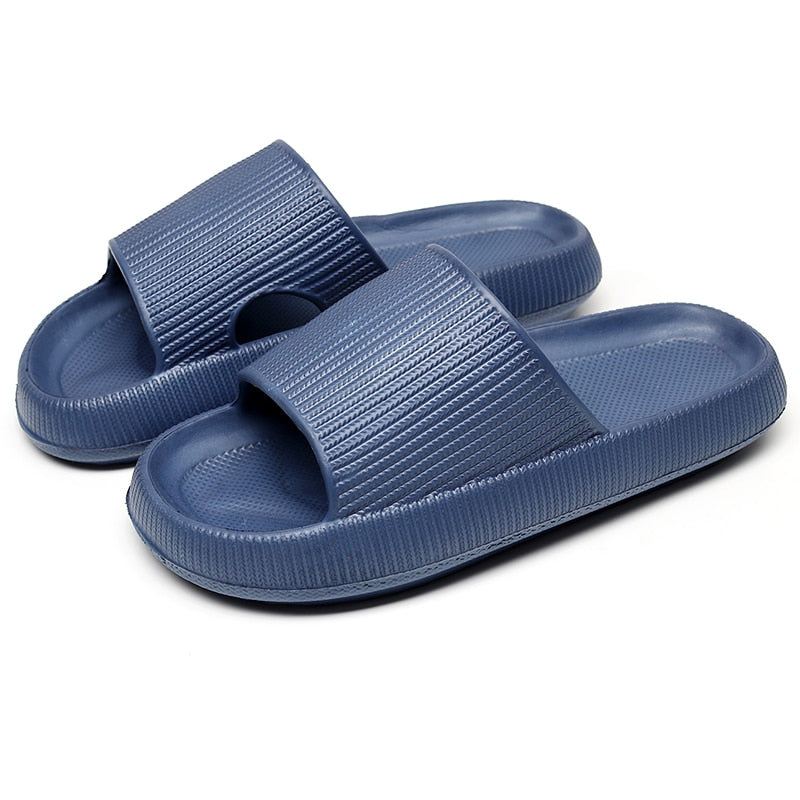 Women Thick Platform Cloud Slippers Summer Beach Eva Soft Sole Slide Sandals Leisure Men Ladies Indoor Bathroom Anti-slip Shoes