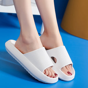 Women Thick Platform Cloud Slippers Summer Beach Eva Soft Sole Slide Sandals Leisure Men Ladies Indoor Bathroom Anti-slip Shoes