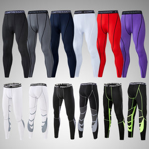 Men&#39;s Lycra Compression Pants Cycling Running Basketball Soccer Elasticity Sweatpants Fitness Tights Legging Trousers Rash Guard