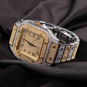 Men Square Watches Stainless Steel Fashion Luxury