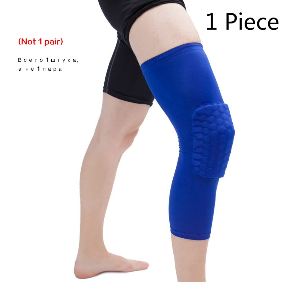 WorthWhile 1PC Basketball Knee Pads Protector Compression Sleeve Honeycomb Foam Brace Kneepad Fitness Gear Volleyball Support