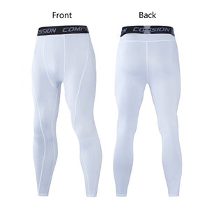 Men&#39;s Lycra Compression Pants Cycling Running Basketball Soccer Elasticity Sweatpants Fitness Tights Legging Trousers Rash Guard