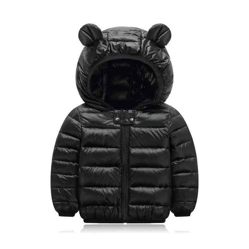 Cute Baby Girls Jacket Kids Boys Light Down Coats With Ear Hoodie Spring Girl Clothes Infant Children's Clothing For Boys Coat