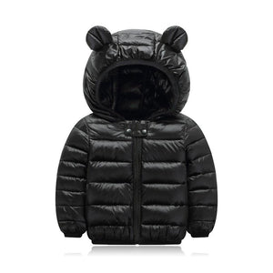 Cute Baby Girls Jacket Kids Boys Light Down Coats With Ear Hoodie Spring Girl Clothes Infant Children&#39;s Clothing For Boys Coat