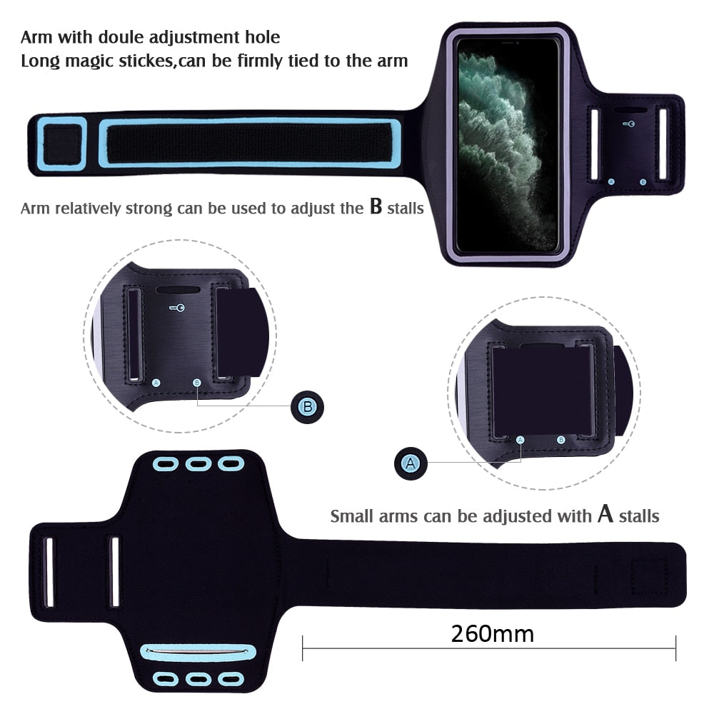 Waterproof Sport Running Gym Arm Band Case For iPhone 13 12 mini 11 Pro XS Max XR X 8 7 6 6S Plus SE 2020 2022 5 5S Cover Bag